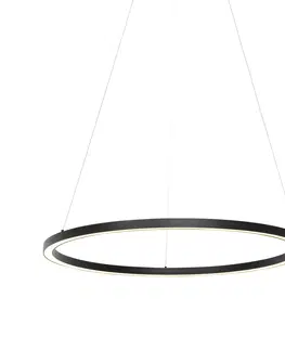 Zavesne lampy Inteligentné závesné svietidlo čierne 80 cm vrátane LED stmievateľné v Kelvinoch - Anello