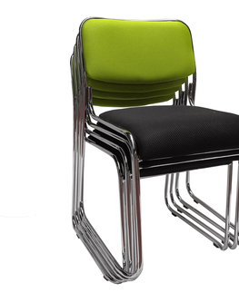 Konferenčné stoličky KONDELA Bulut konferenčná stolička zelená / čierna