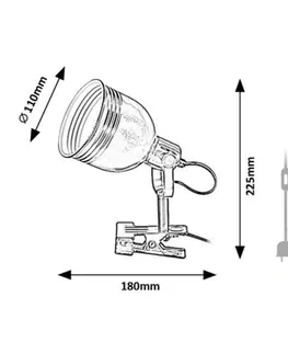 Stolové lampy Rabalux 3092 stolná lampa s klipom