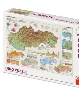 2000 dielikov Dino Toys Puzzle Mapy Slovenska 2000 Dino