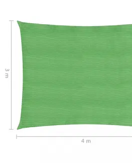 Stínící textilie Tieniaca plachta obdĺžniková HDPE 3 x 4 m Dekorhome Hnedá