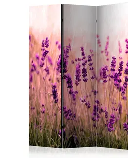 Paravány Paraván Lavender in the Rain Dekorhome 135x172 cm (3-dielny)