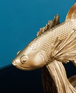 Bytové doplnky a dekorácie Dekoračná socha rybka TEJE Dekorhome Strieborná