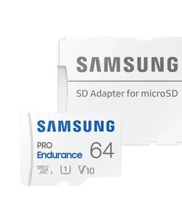 Pamäťové karty Samsung PRO Endurance Micro SDXC 64GB + SD adaptér