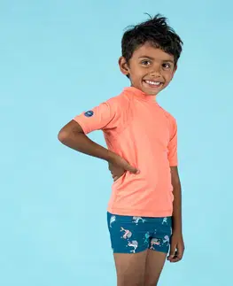 surf Detské tričko s UV ochranou, krátky rukáv koralové