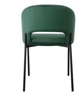 Jedálenské stoličky HALMAR K455 jedálenská stolička tmavozelená / čierna