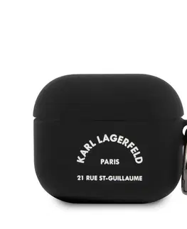 Slúchadlá Karl Lagerfeld Rue St Guillaume silikónový obal pre Apple AirPods 3, čierne 57983103569