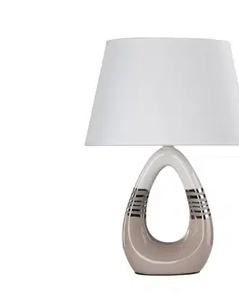 Lampy  Stolná lampa ROMANO 1xE27/60W/230V biela/béžová 