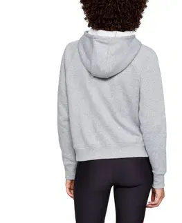 Dámske mikiny Dámska mikina Under Armour Cotton Fleece WM FZ Steel Light Heather / White / White - S