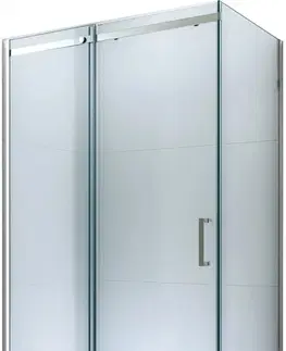 Vane MEXEN/S - Omega sprchovací kút posuvný 110x100 cm, sklo transparent, chrom + vanička 825-110-100-01-00-4010