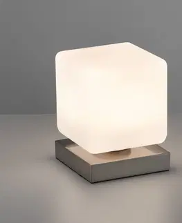 Stolové lampy Paul Neuhaus Stolová LED lampa Dadoa stmievateľná oceľová farba