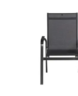 Stoličky Basic+ Premium záhradná jedálenská stolička antracitová