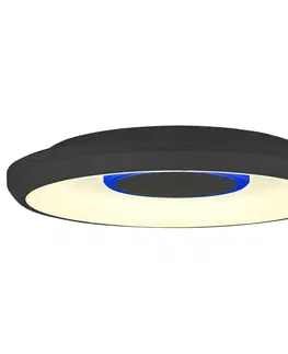 SmartHome stropné svietidlá Lindby Lindby Lynden LED svetlo Ø 48 cm čierna smart