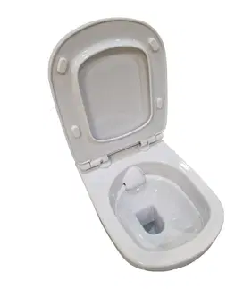 Záchody GEBERIT KOMBIFIXBasic vr. bieleho  tlačidla DELTA 21 + WC bez oplachového kruhu Edge + SEDADLO 110.100.00.1 21BI EG1