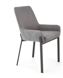 Jedálenské stoličky HALMAR K439 jedálenská stolička tmavosivá / sivá / čierna
