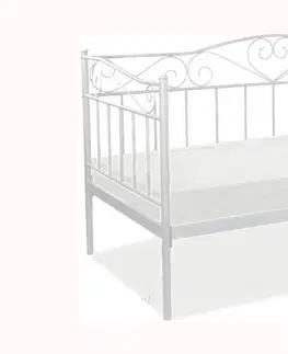 Postele Signal Kovová posteľ BIRMA 90 x 200 cm biela