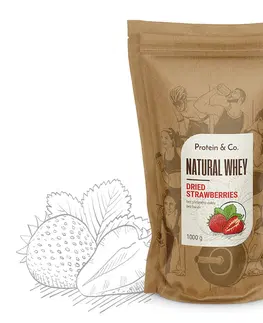 Športová výživa Protein&Co. Natural Whey 1 kg Váha: 1 000 g, PRÍCHUŤ: Dried strawberries