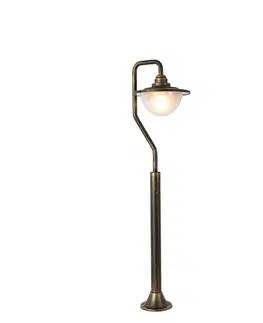 Zahradne stlpove lampy Klasický exteriérový lampáš starožitný zlatý 100 cm IP44 - Bruggy
