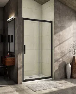 Sprchovacie kúty H K - Luxusné posuvné sprchové dvere ALTO BLACK 96- 100x195cm Ľ/P so Soft close zatváraním SE-ALTOBLACK100SET