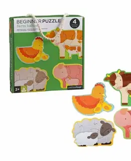 Puzzle Petit Collage Prvé puzzle zvieratká z farmy