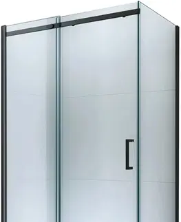 Sprchovacie kúty MEXEN/S - OMEGA sprchovací kút 150x100 cm, transparent, čierna 825-150-100-70-00
