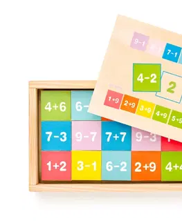 Náučné hračky WOODY - Kartičky s matematickými úlohami - sčítanie / odčítanie