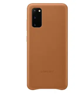 Puzdrá na mobilné telefóny Puzdro Leather Cover pre Samsung Galaxy S20, brown EF-VG980LAEGEU