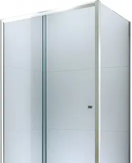 Vane MEXEN/S - Apia sprchovací kút posuvný 120x90 cm, sklo transparent, chrom + vanička 840-120-090-01-00-4010