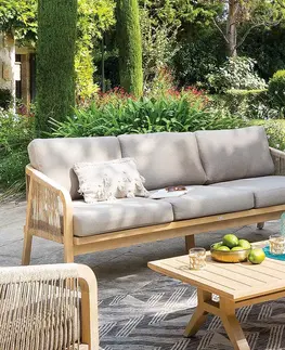 Záhradné lavice DEOKORK Luxusná lavica 3-miestna z akácie BRIGHTON