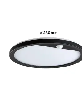 Vonkajšie nástenné svietidlá so senzorom Paulmann Senzorové nástenné svietidlo Paulmann Lamina CCT round black