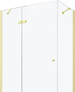 Sprchovacie kúty MEXEN/S - ROMA sprchovací kút 70x100 cm, transparent, zlatá 854-070-100-50-00