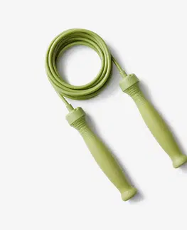 fitnes Švihadlo s gumenými rukoväťami - nastaviteľná dĺžka 3 m zelené