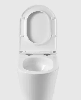 Záchody DEANTE Podstavný rám, pre závesné WC misy bez tlačidla + WC INVENA LIMNOS WITH SOFT  se sedlem RIMLESS CST_WC01 X LI1