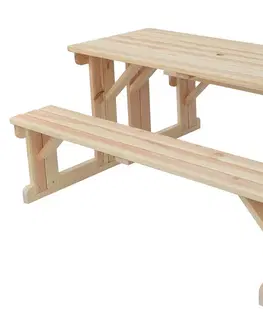 Záhradný pivný set - stôl a lavica Záhradný set PIKNIK MASÍV 180 cm Rojaplast