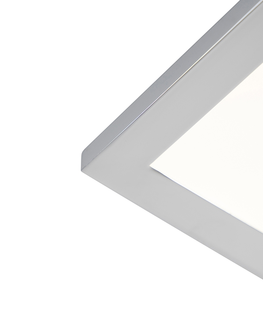 Vonkajsie stropne svietidla Štvorcové stropné svietidlo chróm 45 cm vrátane LED IP44 - ploché