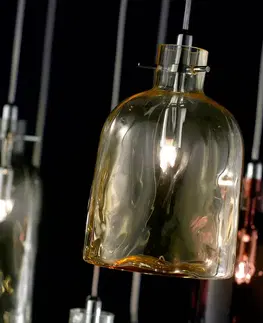 Závesné svietidlá Selène Dizajnová závesná lampa Bossa Nova 15 cm jantárová