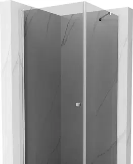 Vane MEXEN/S - Pretória sprchovací kút 100x100 cm, grafit, chróm + sprchová vanička vrátane sifónu 852-100-100-01-40-4070