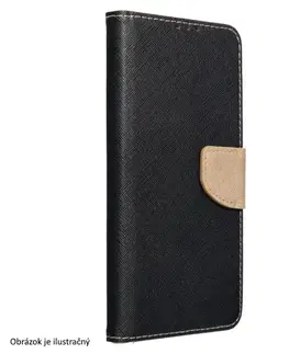Puzdrá na mobilné telefóny Puzdro FANCY Book pre Apple iPhone 15 Pro, čierne/zlaté TEL216756