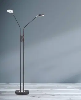 Stojacie lampy FISCHER & HONSEL Stojaca LED lampa Dent stmievateľ. CCT 2x6W čierna
