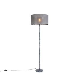 Stojace lampy Stojacia lampa sivá so šedým odtieňom 50 cm - Simplo