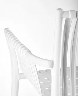 Jedálenské zostavy Stohovateľná jedálenská stolička K492 Halmar Biela
