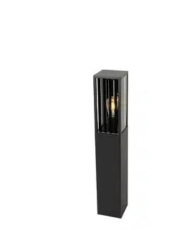 Vonkajsie osvetlenie Moderné stojace vonkajšie svietidlo čierne 80 cm IP44 - Dijon