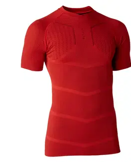 ragby Pánske spodné tričko Keepdry na futbal s krátkym rukávom červené