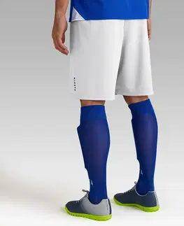 nohavice Futbalové šortky pre dospelých F100 biele