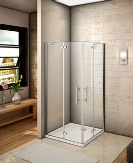 Sprchovacie kúty H K - Sprchovací kút MELODY F5 R769, 76x90 cm s jednokrídlovými dverami, rohový vstup vrátane sprchovej vaničky z liateho mramoru SE-MELODYF5R769/THOR-9076