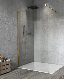 Sprchové dvere GELCO - VARIO GOLD jednodielna sprchová zástena na inštaláciu k stene, číre sklo, 900 mm GX1290GX1016