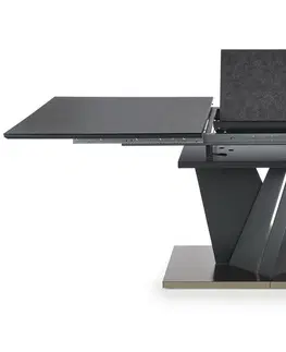 Jedálenské stoly HALMAR Salvador rozkladací jedálenský stôl tmavosivá