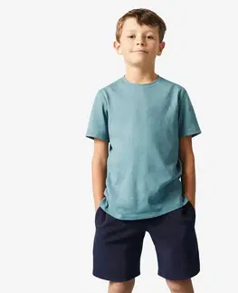 nohavice Detské bavlnené tričko unisex kaki
