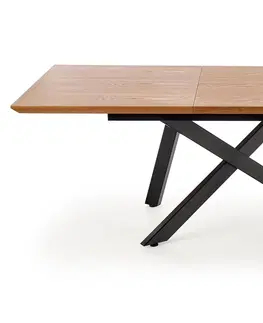 Jedálenské stoly HALMAR Capital 2 rozkladací jedálenský stôl dub prírodný / čierna