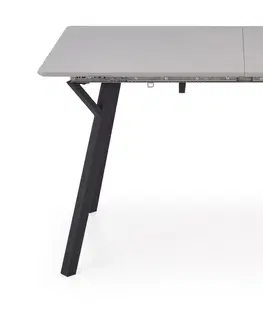 Jedálenské stoly HALMAR Balrog 2 rozkladací jedálenský stôl svetlosivá / čierna